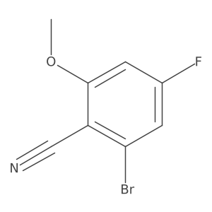 2-Bromo-4-fluoro-6-methoxybenzonitrile结构式
