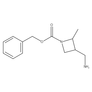 Benzyl 3-(aminomethyl)-2-methylazetidine-1-carboxylate结构式