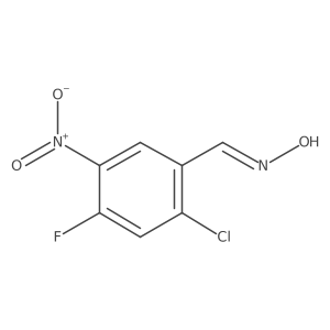 (E)-2-Chloro-4-fluoro-5-nitrobenzaldehyde oxime Structure