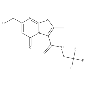 7-(Chloromethyl)-2-methyl-5-oxo-N-(2,2,2-trifluoroethyl)-5H-thiazolo[3,2-a]pyrimidine-3-carboxamide Structure