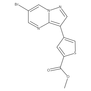Methyl 4-(6-bromopyrazolo[1,5-a]pyrimidin-3-yl)thiophene-2-carboxylate Structure