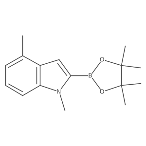 1,4-Dimethyl-2-(4,4,5,5-tetramethyl-1,3,2-dioxaborolan-2-YL)-indole结构式