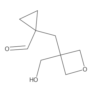 1-{[3-(Hydroxymethyl)oxetan-3-yl]methyl}cyclopropane-1-carbaldehyde Structure