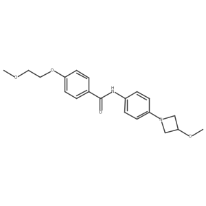 N-(4-(3-methoxyazetidin-1-yl)phenyl)-4-(2-methoxyethoxy)benzamide结构式