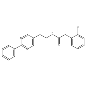 2-(2-chlorophenyl)-N-(2-(2-phenylpyrimidin-5-yl)ethyl)acetamide Structure