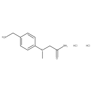 2-{[4-(Aminomethyl)phenyl](methyl)amino}acetamide dihydrochloride结构式