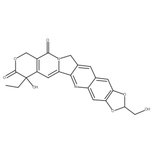 (5S)-5-ethyl-5-hydroxy-19-(hydroxymethyl)-7,18,20-trioxa-11,24-diazahexacyclo[11.11.0.02,11.04,9.015,23.017,21]tetracosa-1(13),2,4(9),14,16,21,23-heptaene-6,10-dione结构式