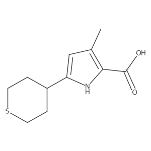 3-Methyl-5-(tetrahydro-2H-thiopyran-4-yl)-1H-pyrrole-2-carboxylic acid Structure