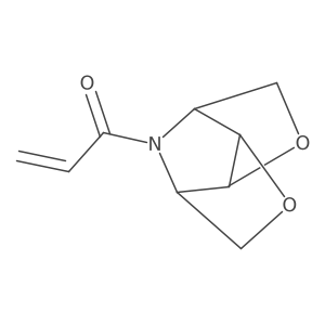 1-[(1R,3R,6R,7R)-5,8-dioxa-2-azatricyclo[4.3.0.0,3,7]nonan-2-yl]prop-2-en-1-one结构式