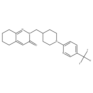 2-({1-[5-(Trifluoromethyl)pyridin-2-yl]piperidin-4-yl}methyl)-2,3,5,6,7,8-hexahydrocinnolin-3-one Structure