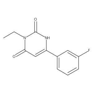3-Ethyl-6-(3-fluorophenyl)-1,2,3,4-tetrahydropyrimidine-2,4-dione结构式