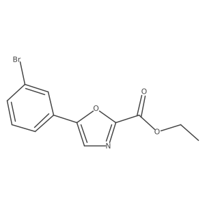 Ethyl 5-(3-bromophenyl)oxazole-2-carboxylate结构式