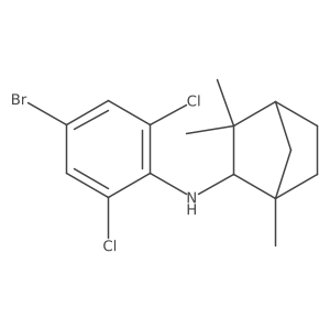 Bicyclo[2.2.1]heptan-2-amine, N-(4-bromo-2,6-dichlorophenyl)-1,3,3-trimethyl-, (1R,4S)-rel-结构式