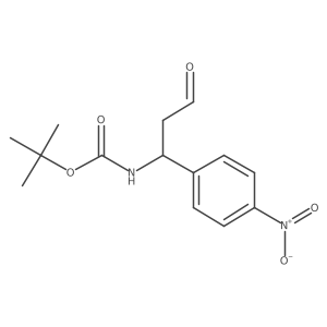tert-butyl N-[(1S)-1-(4-nitrophenyl)-3-oxopropyl]carbamate Structure