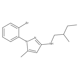 1-(2-bromophenyl)-5-methyl-N-(2-methylbutyl)-1H-pyrazol-3-amine Structure
