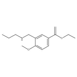 {[5-(1-Ethoxyethenyl)-2-methoxyphenyl]methyl}(propyl)amine Structure