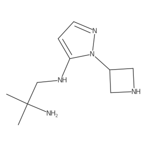 N1-[1-(azetidin-3-yl)-1H-pyrazol-5-yl]-2-methylpropane-1,2-diamine结构式