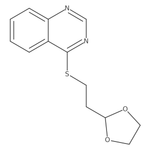 4-{[2-(1,3-Dioxolan-2-yl)ethyl]sulfanyl}quinazoline结构式