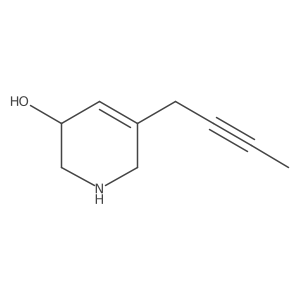 5-(But-2-yn-1-yl)-1,2,3,6-tetrahydropyridin-3-ol结构式