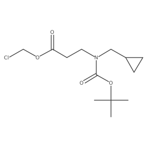 Chloromethyl 3-{[(tert-butoxy)carbonyl](cyclopropylmethyl)amino}propanoate Structure
