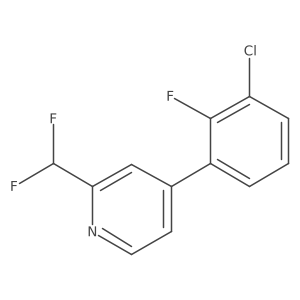 4-(3-Chloro-2-fluorophenyl)-2-(difluoromethyl)pyridine Structure