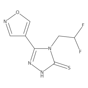 4-(2,2-difluoroethyl)-5-(1,2-oxazol-4-yl)-4H-1,2,4-triazole-3-thiol Structure