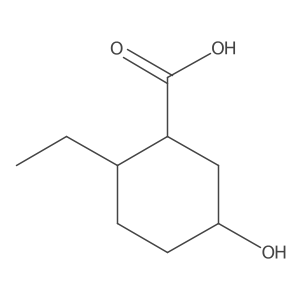 2-Ethyl-5-hydroxycyclohexane-1-carboxylic acid Structure
