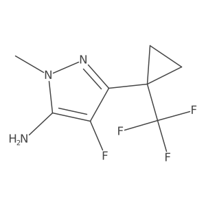 4-fluoro-1-methyl-3-[1-(trifluoromethyl)cyclopropyl]-1H-pyrazol-5-amine Structure