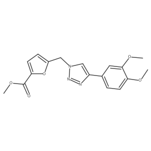 methyl 5-{[4-(3,4-dimethoxyphenyl)-1H-1,2,3-triazol-1-yl]methyl}furan-2-carboxylate Structure