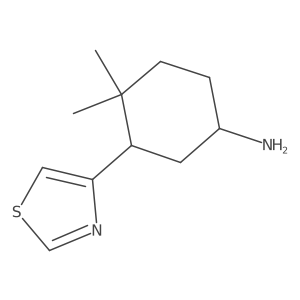 4,4-Dimethyl-3-(1,3-thiazol-4-yl)cyclohexan-1-amine结构式