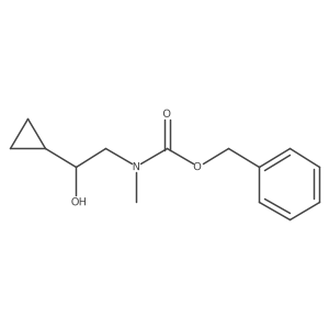 benzyl N-(2-cyclopropyl-2-hydroxyethyl)-N-methylcarbamate结构式