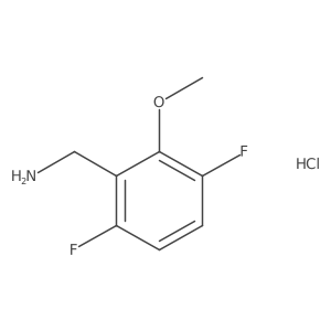 (3,6-Difluoro-2-methoxyphenyl)methanamine hydrochloride结构式