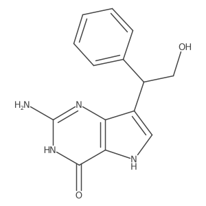 2-Amino-7-(2-hydroxy-1-phenylethyl)-3H-pyrrolo[3,2-d]pyrimidin-4(5H)-one Structure