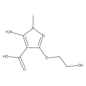 5-amino-3-(2-hydroxyethoxy)-1-methyl-1H-pyrazole-4-carboxylic acid Structure