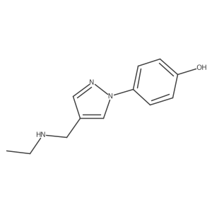 4-{4-[(ethylamino)methyl]-1H-pyrazol-1-yl}phenol结构式