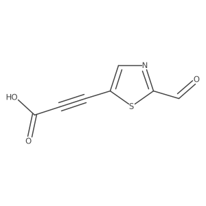 3-(2-Formyl-1,3-thiazol-5-yl)prop-2-ynoic acid结构式