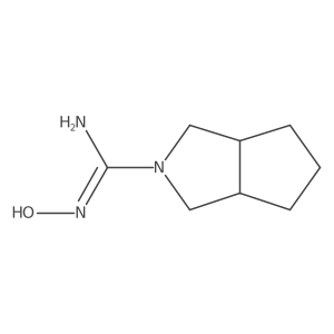 (3aR,6aS)-N-hydroxy-octahydrocyclopenta[c]pyrrole-2-carboximidamide结构式