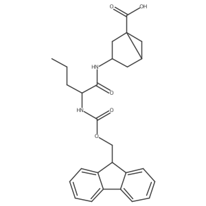 3-[(2S)-2-({[(9H-fluoren-9-yl)methoxy]carbonyl}amino)pentanamido]bicyclo[3.1.0]hexane-1-carboxylic acid结构式