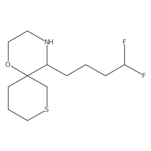5-(4,4-Difluorobutyl)-1-oxa-8-thia-4-azaspiro[5.5]undecane结构式