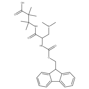3-[3-(dimethylamino)-2-({[(9H-fluoren-9-yl)methoxy]carbonyl}amino)propanamido]-2,2,3-trimethylbutanoic acid Structure