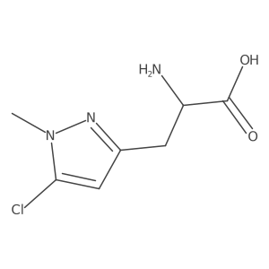 2-amino-3-(5-chloro-1-methyl-1H-pyrazol-3-yl)propanoic acid结构式