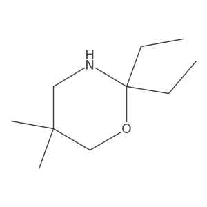 2,2-Diethyl-5,5-dimethyl-1,3-oxazinane结构式