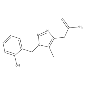2-{1-[(2-hydroxyphenyl)methyl]-5-methyl-1H-1,2,3-triazol-4-yl}acetamide Structure