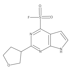2-(oxolan-3-yl)-7H-pyrrolo[2,3-d]pyrimidine-4-sulfonyl fluoride结构式