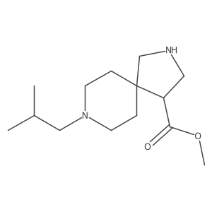 Methyl 8-(2-methylpropyl)-2,8-diazaspiro[4.5]decane-4-carboxylate结构式
