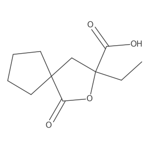 3-Ethyl-1-oxo-2-oxaspiro[4.4]nonane-3-carboxylic acid Structure