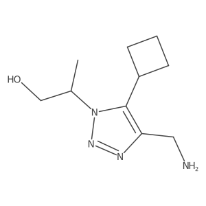 2-[4-(aminomethyl)-5-cyclobutyl-1H-1,2,3-triazol-1-yl]propan-1-ol结构式
