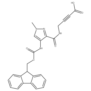 4-{[4-({[(9H-fluoren-9-yl)methoxy]carbonyl}amino)-1-methyl-1H-pyrazol-3-yl]formamido}but-2-ynoic acid Structure
