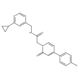 N-((6-cyclopropylpyrimidin-4-yl)methyl)-2-(4-(4-fluorophenyl)-6-oxopyrimidin-1(6H)-yl)acetamide结构式