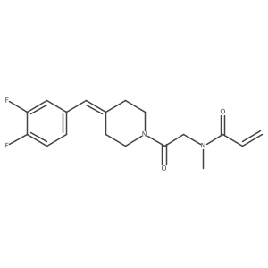 N-(2-{4-[(3,4-difluorophenyl)methylidene]piperidin-1-yl}-2-oxoethyl)-N-methylprop-2-enamide结构式